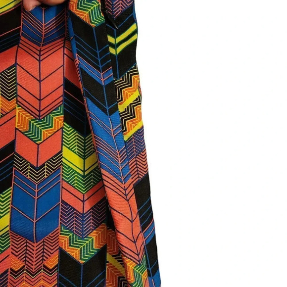 Jenni Kayne Resort Vibrant Multi Color Geometric Silk Mini Dress Small - Picture 13 of 16